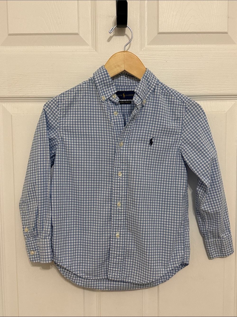 Polo by Ralph Lauren kid’s Blue & White Gingham Button-Down Shirt